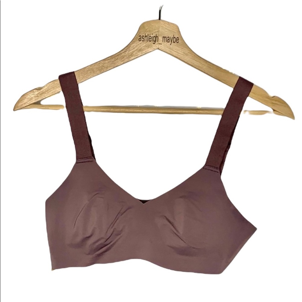 Knix | Padded V-Neck Lightweight Bra Thin Strap Purple Size 1